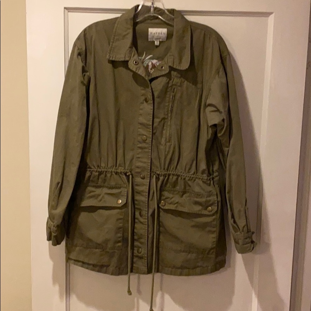 Army Jacket with Floral Back